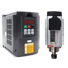 【US】Square 2.2KW ER20 CNC Router Air cooling Spindle Motor + HUAN YANG Inverter