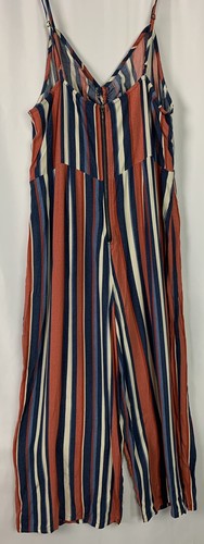 Large Wild Fable Spaghetti Strap Crop Jumpsuit Women's Sleeveless Striped - Picture 6 of 11