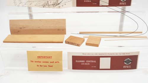 Vintage RedBall HO Scale Kit No. 76 Illinois Central Brown Box Car New Unused C8 - Picture 5 of 6