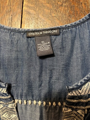 Chelsea & Theodore Denim Dress Xl - Picture 7 of 8