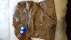 XL di donna da scura Premium di pecora in qualità pelle nera taglia Giacca w7dq0w