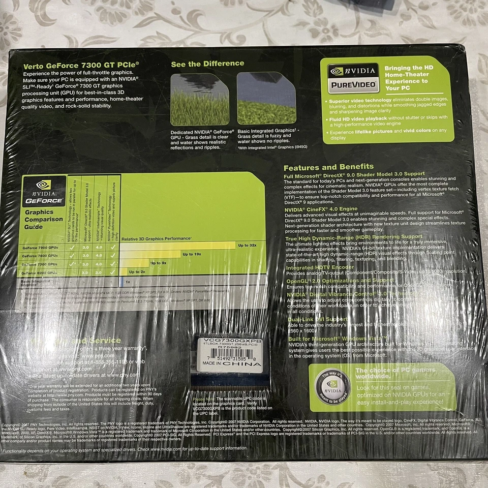 PNY NVIDIA GeForce 7300 GT VCG7300GXPBCUS 256 MB DDR2 PCI Express x16 Video Card - Image 2 of 4