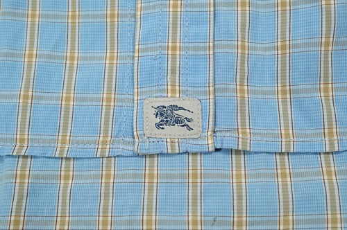 Burberry London Hemd Erwachsene Large blau kariert kariert langarm adrett 16-41 Herren - Bild 9 von 15