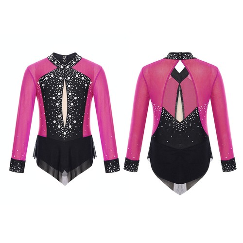 Girls Leotards Dance Ballet Bodysuit One Piece Unitards Biketards Gymnastics - Imagen 36 de 49