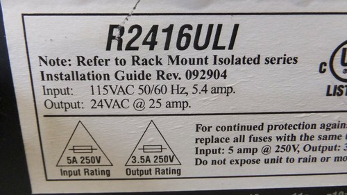 Altronix R2416ULI CCTV Camera Power Supply 24VAC 25Amps 16 Outputs - Bild 5 von 6
