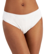 Charter Club Everyday Cotton High-Cut Brief Underwear Bright White SZ XXL