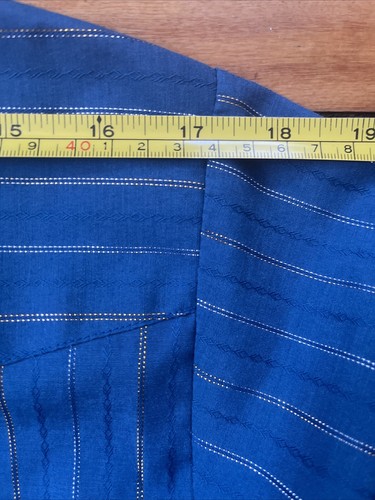 Vintage Ely Cattleman Pearl Snap Shirt Herren 15/33 blau gold silber leicht - Bild 7 von 11