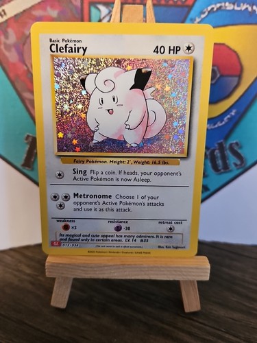 Juego de cartas coleccionables Clefairy 013/034 Pokémon JCC clásico inglés