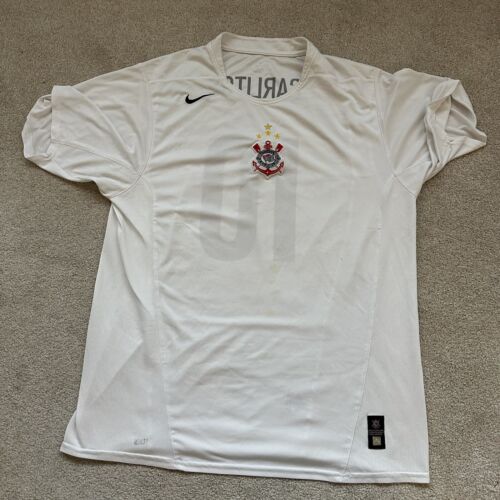 Corinthians Nike Football Shirt #10 Tevez Size XL white 2004 2006 - Picture 2 of 9