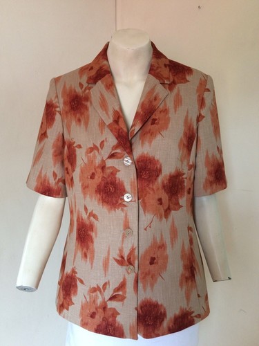 **LOVELY New Beige/Tan/Burnt Orange Lined Jacket - Berketex - Size 14 - Great! - Picture 4 of 4