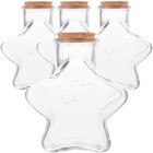  4 Pcs Small Glass Jars with Lids Decorative Bottles Mini Wishing