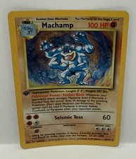 Pokémon TCG Machamp Base Set 8/102 Holo 1st Edition Holo Rare
