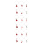  3 PCS Christmas Wine Glass Identification Cup Iron Labels Tags for Party