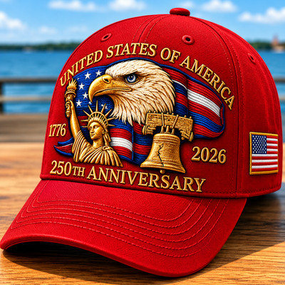 Baseball Cap United States 250th Anniversary Hat Suitable for Multiple Occasion