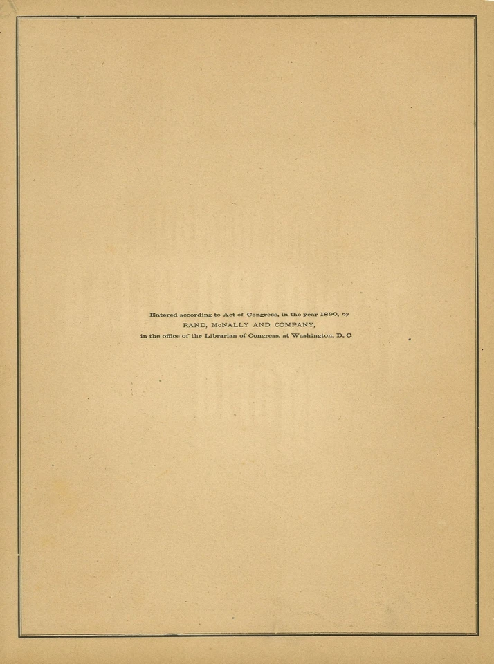 Mapa estatal de Oregón 1890 Fm 1890 Rand-McNally Atlas VER DESCRIPCIÓN Foto 3 de 3
