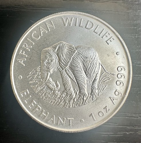 2000 SAMBIA 5000 KWACHA 1oz SILBER MATT ELEFANT AFRIKANISCHE WILDTIERE SELTENE MÜNZE!