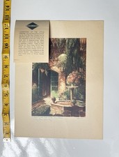 Vintage Print Of The Courtyard Of The Little Theater In New Orleans