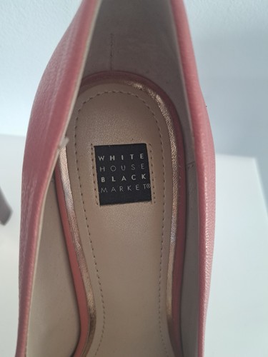 New w Box WHBM Sz 9M Heels Pumps Abby Adobe Leather Shoes Orig Price $130 - Picture 9 of 9