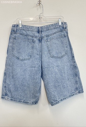 Forever 21 Blue Mid-Rise Denim Baggy Shorts - Size 29 - Picture 3 of 7