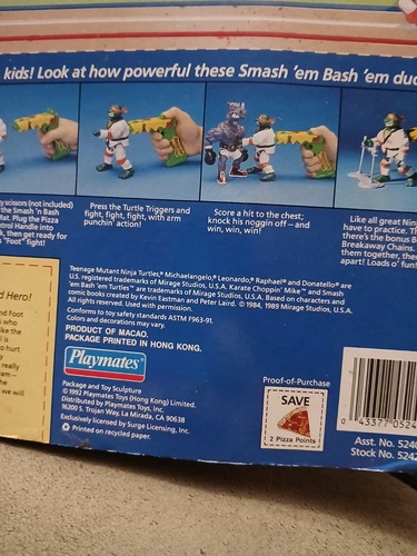 TMNT Smash 'Em Bash 'Em Karate Choppin' Mike Ninja Turtles 1992 Michaelangelo - Picture 4 of 12