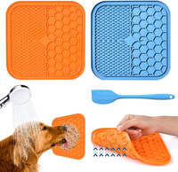 Schleckmatte Hund Mit Saugnapf,2 StüCk Leckmatte Hund Bpa-Frei Mit 1 Silikonspat