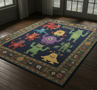Kids Monster Collection Rug – Fun Colorful Cartoon Playroom Carpet