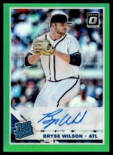 2019 DONRUSS OPTIC RATED ROOKIES SIGNATURES GREEN BRYSE WILSON AUTO 3/5 ATLANTA
