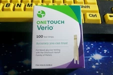 100 ONE TOUCH VERIO TEST STRIPS, 1 X 100, EXP 3-31-26, GOOD SEALED BOX