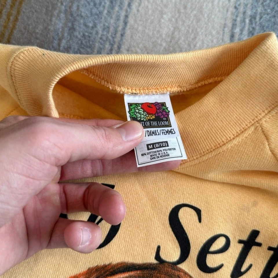 Sudadera de Colección Años 90 Para Mujer Setter Irlandesa Perro Cuello Redondo Talla Mediana Hecha en EE. UU. Foto 3 de 4
