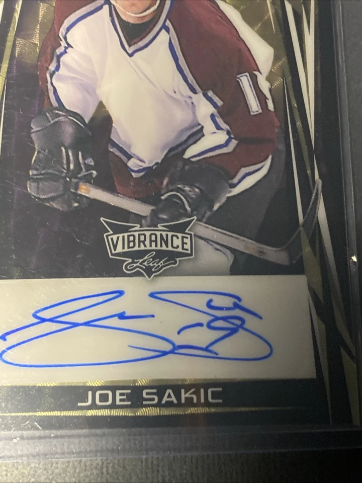 Joe Sakic Auto 1/1 2024 Leaf Vibrance Midnight Super Prismatic Gold автограф - Изображение 2 из 4
