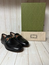 Gucci Jordaan Leather Horsebit Loafer Black Sz 35 / 5