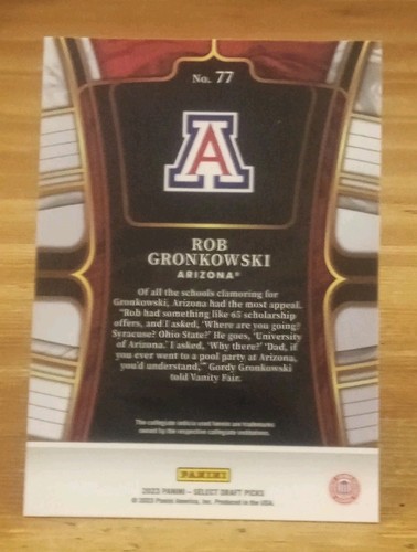 2023 Select Draft Picks Blue Rob Gronkowski Arizona Wildcats - Picture 2 of 3
