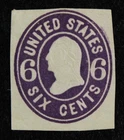 CKStamps: US Cut Square Stamps Collection Scott#U64 Unused H NG Small Thin