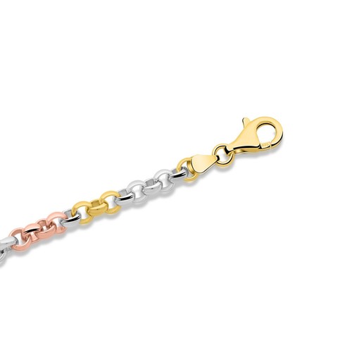 Collier pois 6 mm plaqué or 585 tricolore massif 925 silver necklace  - Photo 6/36