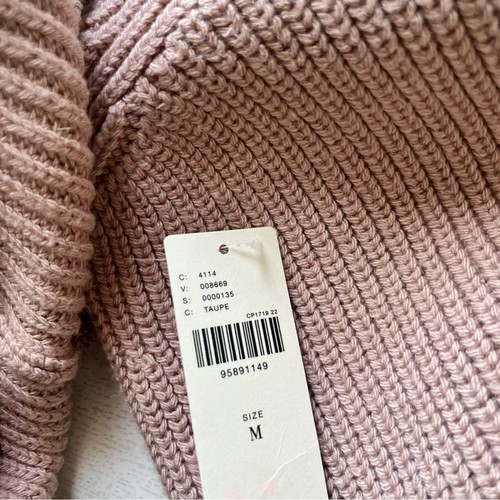 Neu mit Etikett Anthropologie Maeve The Katey Pullover mit Stehkragen und Glockenärmeln taupe Medium - Bild 9 von 9