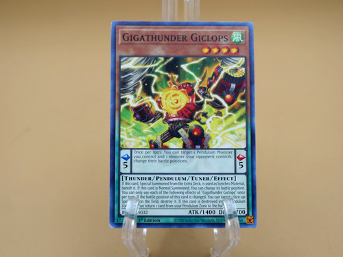 Yu-Gi-Oh TCG Gigathunder Giclops BLVO-EN032 1st Edition Regular Common Card NM - Picture 1 of 2