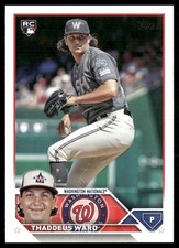 Thaddeus Ward Rookie 2023 Topps Update Washington Nationals #US111