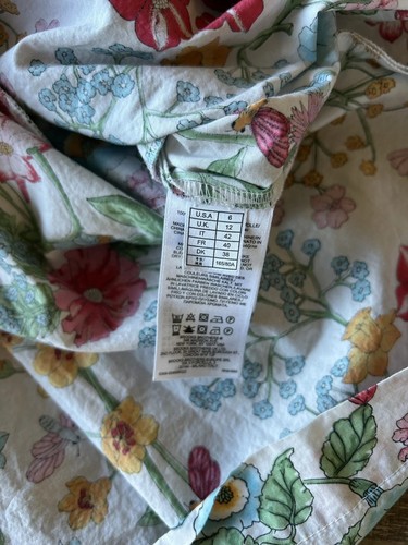 Brooks Brothers Dress Womens 6 White Floral Sleeveless cottagecore romantic - Picture 11 of 17
