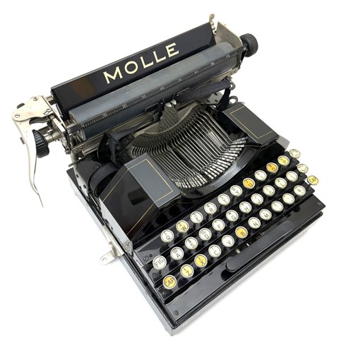 !!EXCELLENT!! 1921 Molle No.3 Typewriter w/Case Antique Oshkosh, Wis Vtg Classic - Picture 10 of 15