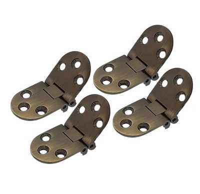 Solid Brass Table Folding Flip Top Hinge, 2-3/4'' x 1-3/16'', Antique Brass, 4 ...