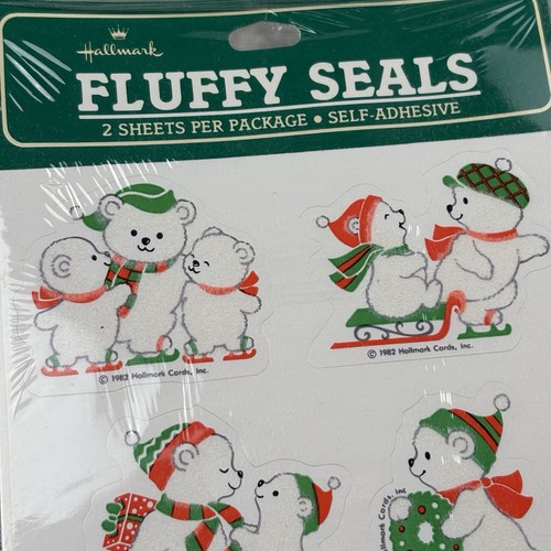 De colección Pegatinas Sello Difuso Esponjoso Flocado Navidad Osos Polares 2 Shts Por Paquete - Imagen 4 de 7