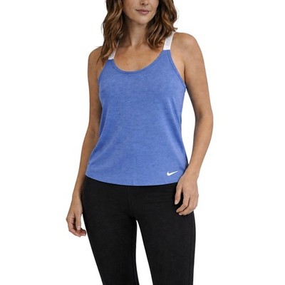 Nike Dri-FIT Blue Athletic Tank Top Women's Size M Crossback Workout