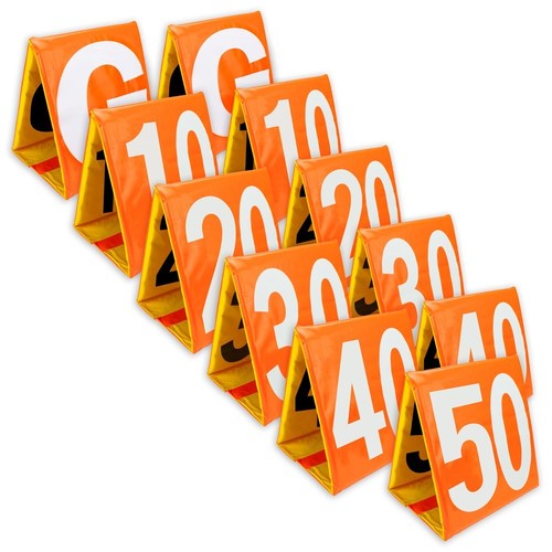 Day & Night Football Yard Markers, Full Set of 11 by