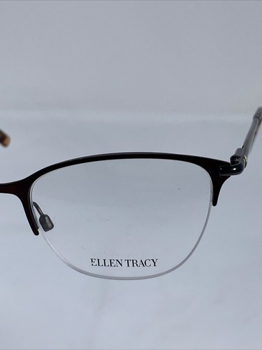 ELLEN TRACY “AMALFI” NOS Burgundy/Black Half Rim 52-17-135 Eyeglasses Frame - Picture 4 of 11
