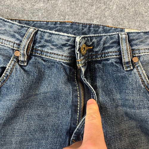 Diesel Herren Jeans 29 32 Slim Straight Mid Wash Blau Schnurrhaare 100% Baumwolle Krayver - Bild 7 von 10