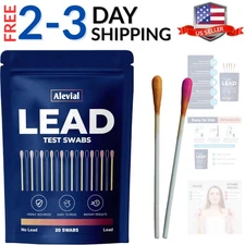Lead  Kit 20 Instant Testing Swabs for Home Dip Swab in Water No Vinegar Requ...