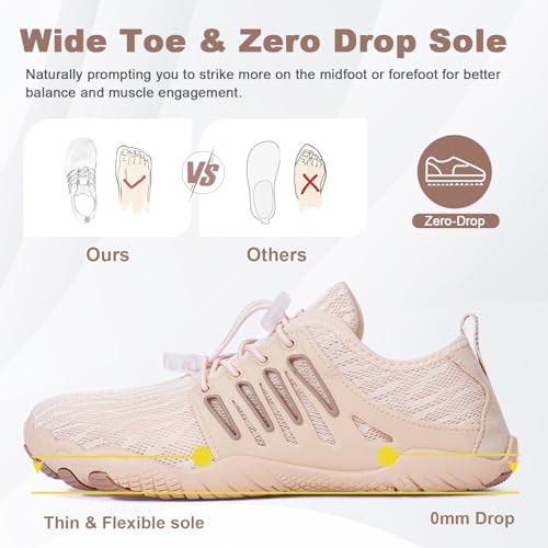 Hike Barefoot Water Shoes for Women Men Hike Lightweight Footwear Quick-Dry - Picture 6 of 6