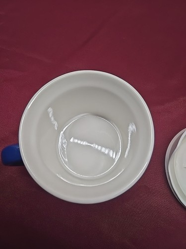 Corning Ware Colours Stoneware 20oz Soup Meal Mug Blue With Lid - Picture 8 of 8
