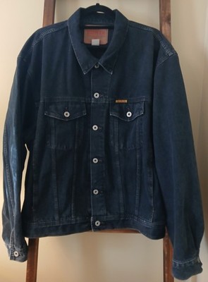 Vintage Edwin Montana Denim Jacket Men's XL Blue Cotton Button Front Collar