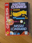 Sega Genesis Arcade Classics Centipede Missile Command Game Box Manual Cartridge